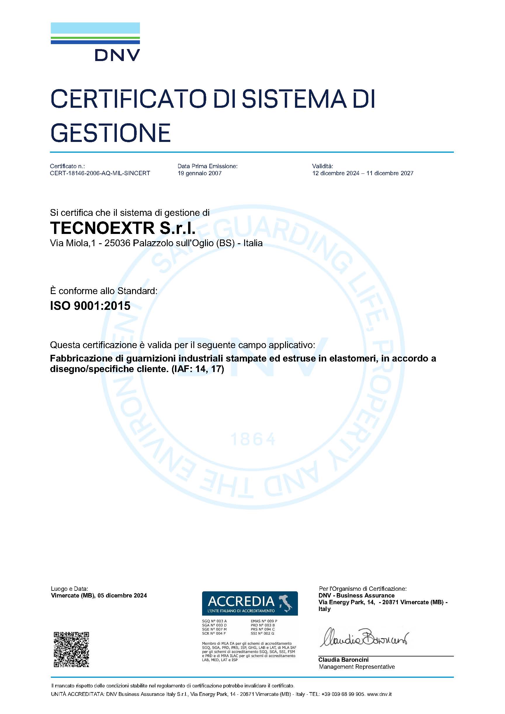 ISO-9001 Tecnoextr Italiano